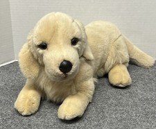 FAO Schwarz Golden Retriever Puppy Dog 16" Plush Stuffed Animal Laying
