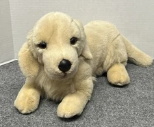 FAO Schwarz Golden Retriever Puppy Dog 16" Plush Stuffed Animal Laying