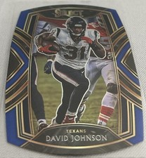 2020 Panini Select Football David Johnson Houston Texans Club Level Blue Prizm
