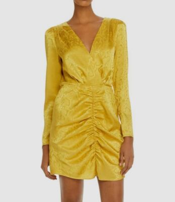 V-Neck Jacquard Mini Dress 