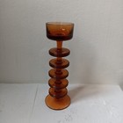 RARE Wedgwood Sheringham Five 5 Disc / Ring Glass Candle Holder Topaz Amber