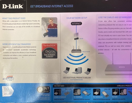 D-Link DCM-202 DOCSIS 2.0 USB Broadband Ethernet Cable Modem - Picture 6 of 6