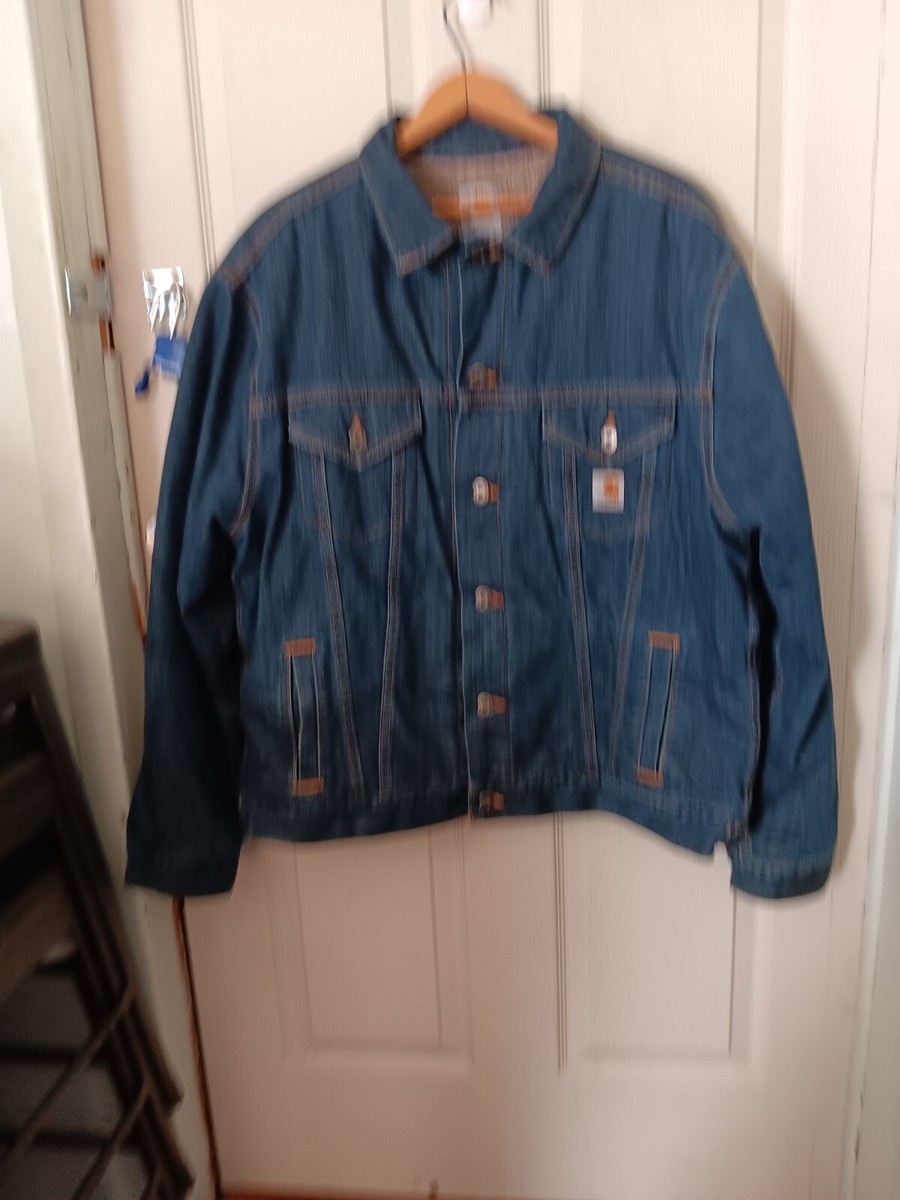 Carhartt Men's J292 ABL SIZE XL Regular Blue Denim Jacket Sherpa