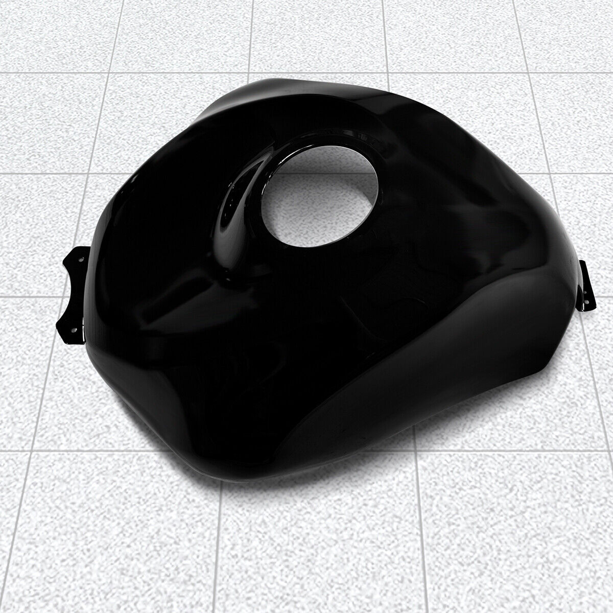 For 2019-2022 Kawasaki Ninja ZX6R Glossy Black Tank Cover ABS