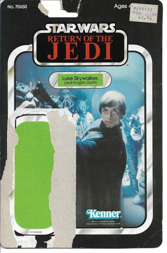 1983 Star Wars Return of the Jedi Luke Skywalker (Jedi Knight Outfit) Card Back