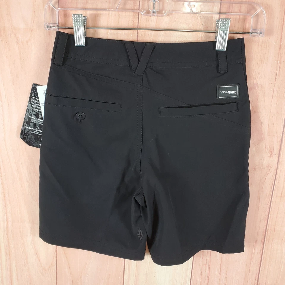 Pantalones Cortos Híbridos Volcom Frickin Cross Shred Estáticos para Niños 23 Bolsillos Cortados Negros Foto 2 de 4