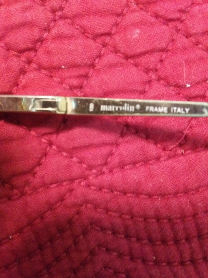 眼镜 Marcolin '80 年代飞行员金色金属镜框来自意大利女士读者 — 第 2/4 张图片