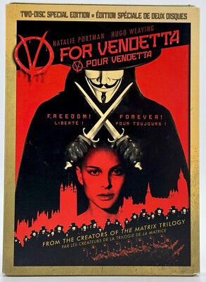 V For Vendetta (DVD, 2 Disc Special Edition) Steelbook