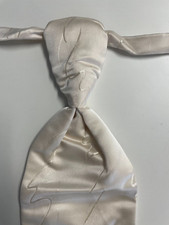 Cream L'UOMO DRINK Pre Tied Ascot Cravat Plastron Wedding Tie Italy