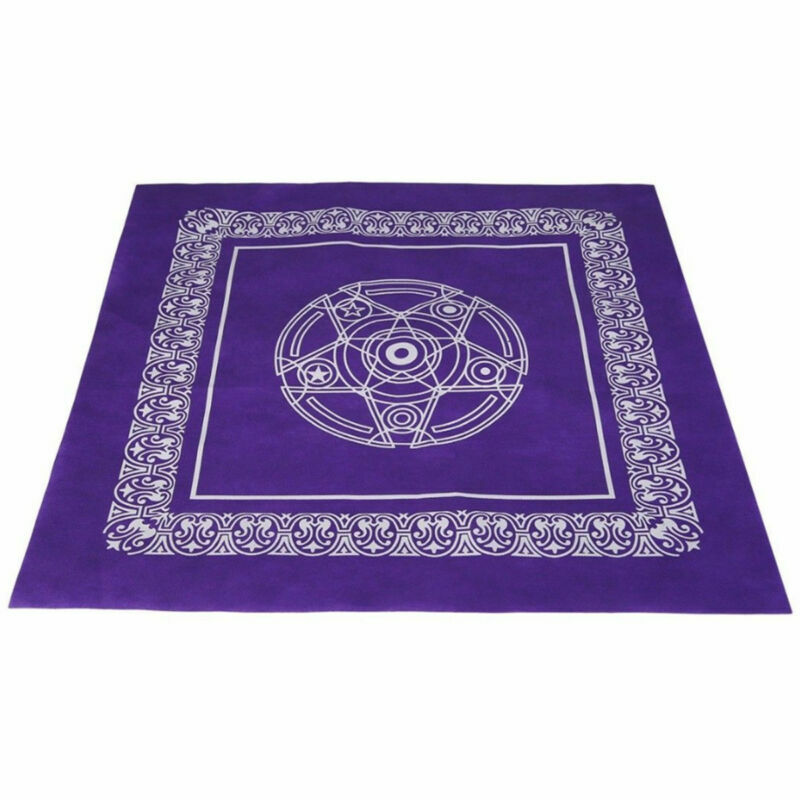 Tarot Tischdecke / Altartuch – Flanell, Rutschfest | Für Tarot, Pendeln, Wahrsagen | 3 Größen (50x50, 60x60, 75x75 Cm)