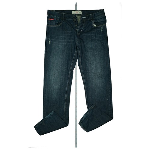 Lee Cooper Hombre Vaqueros Used Look Destruir Recto Regular W34 L34 Azul Top