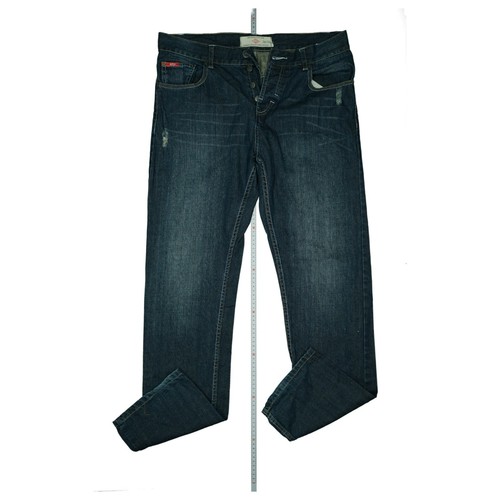 LEE Cooper Herren Jeans Hose used Look destroy Straight Regular W34 L34 Blau TOP - Bild 1 von 7