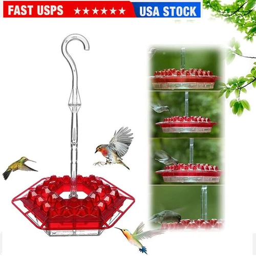 Hummingbird Feeders for Outdoors Easy Clean Mounting Plastic Hanging Feeders - Picture 13 of 13