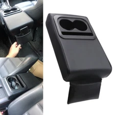 Car Armrest Cushion Heighten Pad Center Console Case Cover +Rear Seat Cup Holder