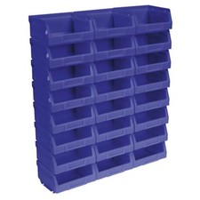 Image of Sealey Plastic Storage Bin 103 x 85 x 53mm - Blue Pack of 24 Parts Storage Bins