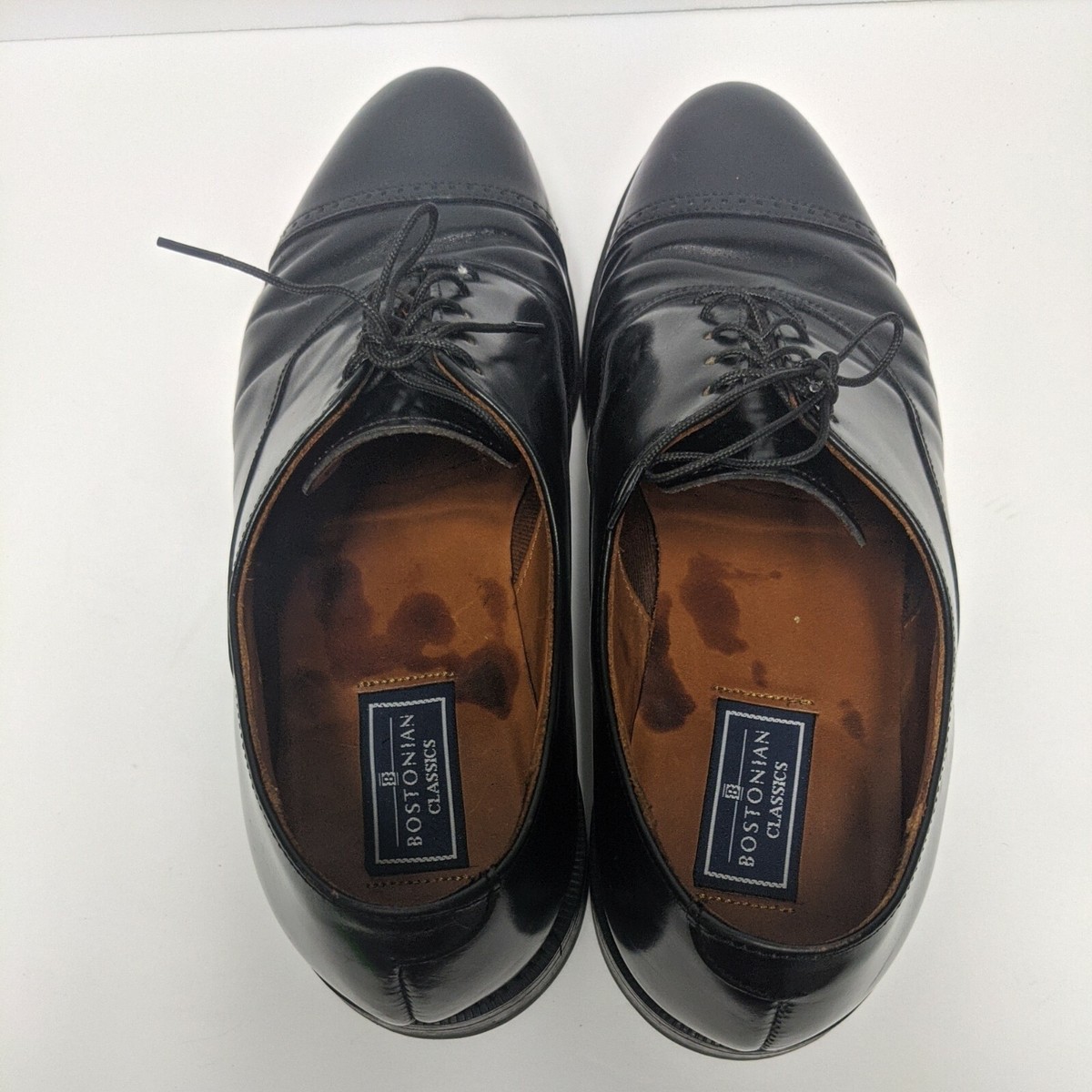 BOSTONIAN CLASSICS 黒 レザー オックスフォード Bostonian Classic Mens Black Leather Dress Shoes Size 9 D B
