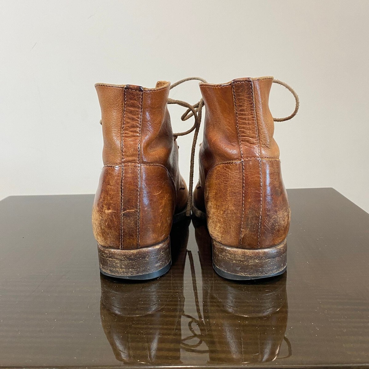 Buttero Italy Leather Lace Up Ankle Boots Men