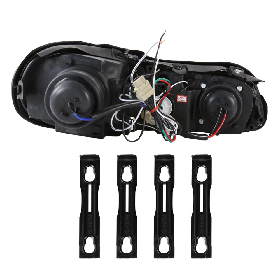 97-03 Chevy Malibu Olds Cutless Clásico Negro Proyector Faros Halo LED DRL Foto 4 de 4