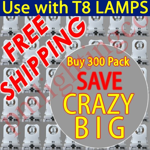š„WHOLESALEš„LED T8 SHUNTED TOMBSTONE Light Bulb HOLDER 2-PIN G13 BASE Fixin1200 - Picture 12 of 13