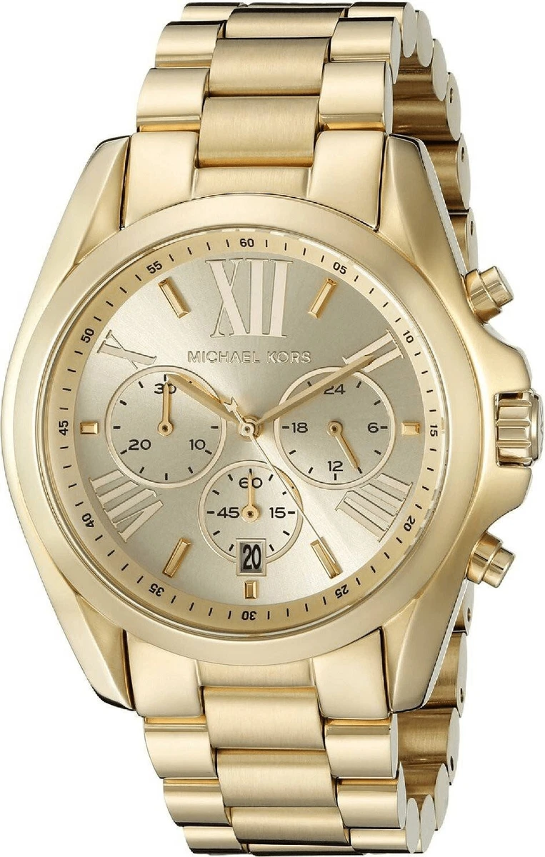 Michael Kors MK5605 Bradshaw Ladies Gold Stainless Steel Chrono