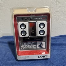 Coby Compact MP3 Stereo Speaker System Model No: CS-MP47 New In Box 2006