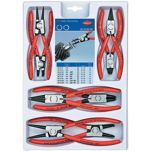 Knipex 8pc Internal & External Circlip Pliers Set 00 20 04 V01