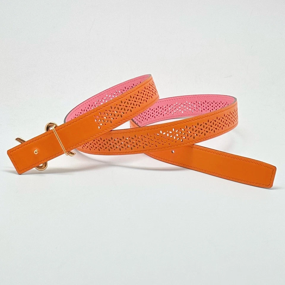 Correa de piel de becerro artesanal de 24 mm con estampado de flores envío económico gratuito Foto 3 de 4