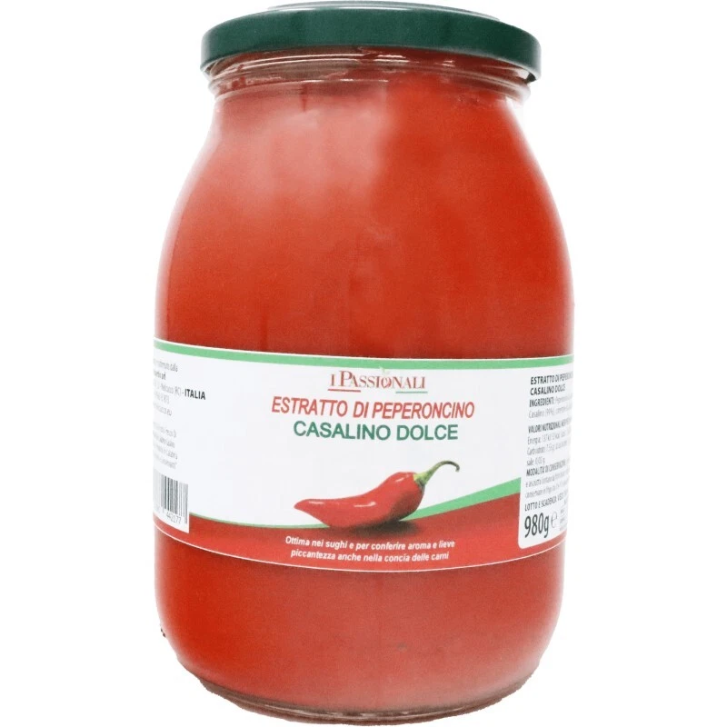 LOMBARDO SRL Estratto Peperoncino Dolce di Calabria Prodotto da frutto fresco 1062 ml
