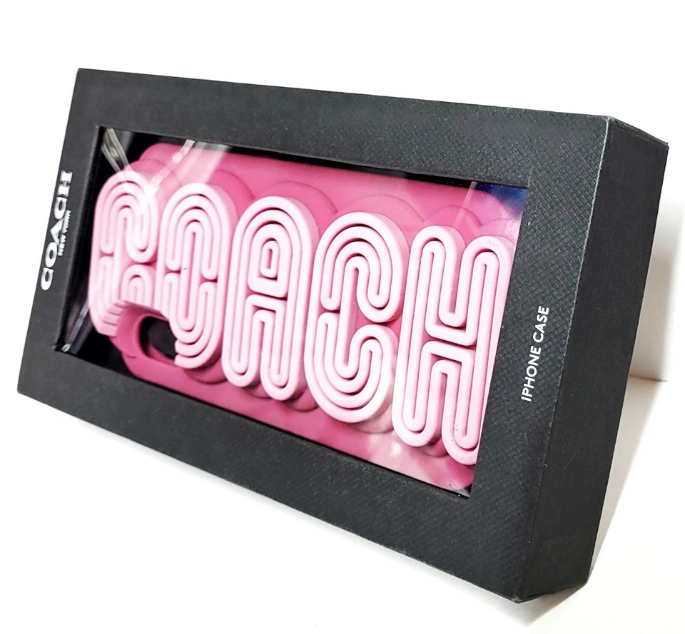 Coach Reserve iPhone XR Phone Case Retro Graphic for iPhone X - Xs Dark Pink NIB - Image 4 of 4