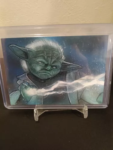 Star Wars Masterwork 2021, Mohammad Jilani Yoda force lightningSketch Card 1/1