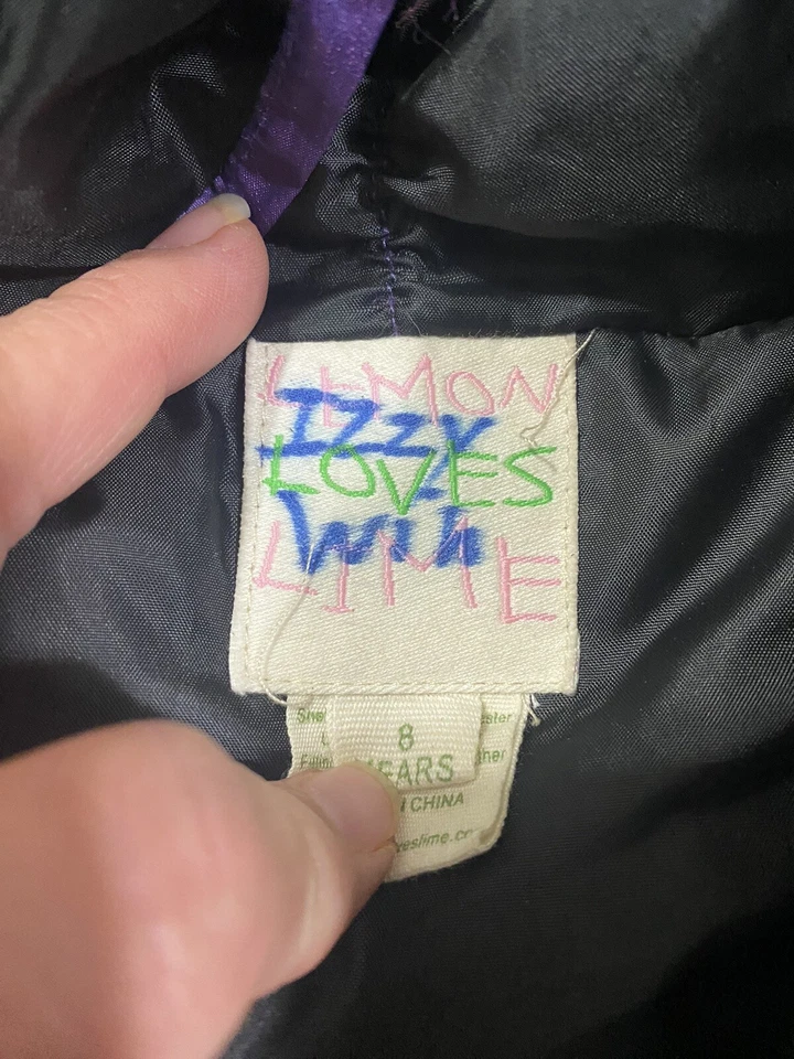 Chaqueta con volantes morados para niñas talla 8 de Lemon Loves Lime #5 Foto 4 de 4