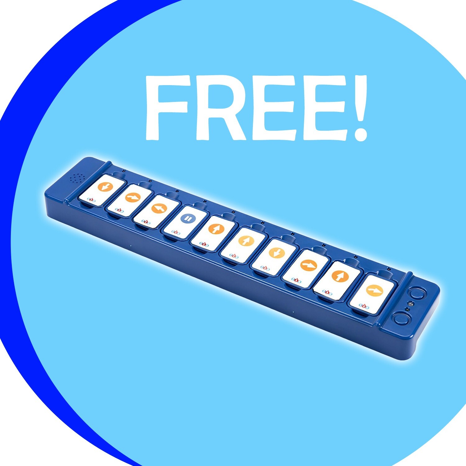 Blue Bot Coding Toy Robot with 3 Activity Play Mats and FREE TacTile Code Reader