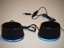 3 Sets USB Powered Speakers, Gaming, Laptops, PC's Plug Play Sound with LED