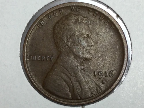 1916-D Lincoln Cent in extra fine