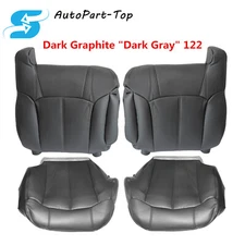 For 1999-2002 Chevy Silverado 1500 2500 LT LS Front Both Side Seat Cover Dk Gray