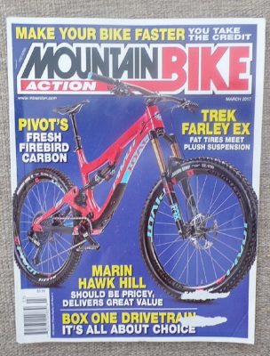 MOUNTAIN BIKE ACTION MARCH 2017 TREK FARLEY EX MARIN HAWK