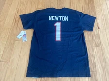Cam Newton New England Patriots #1 T-Shirt Blue Men’s Large NFL Team Apparel