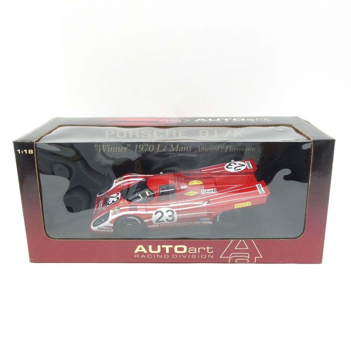 1/18 AUTOart Porsche 917K #23 1970 Le Mans #23 Red w/ Box 1/18 AUTOart Porsche 917K #23 1970 Le Mans #23 Red w/ Box