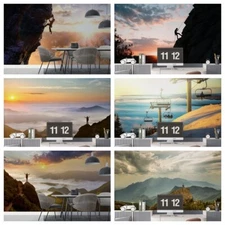 3D Mountain Climber View Self-adhesive Wallpaper Removable Wallpaper Wall Mural