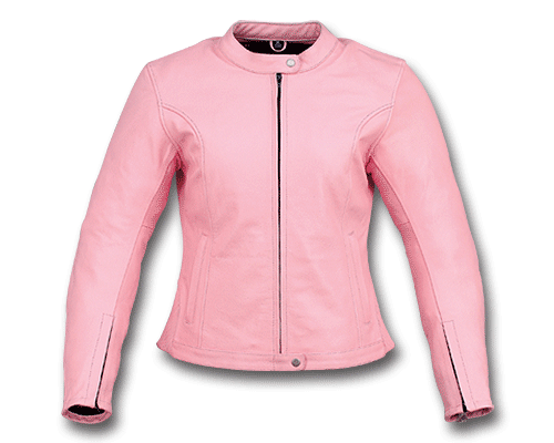 NEW Women's XS Pink Armored Leather Motorcycle Jacket Z/O liner Closeout SALE - Picture 1 of 1
