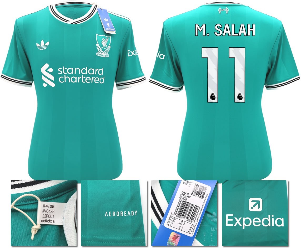 BNWT 2025 2026 LIVERPOOL ADIDAS 3RD SHIRT M. SALAH 11 MEN'S XL