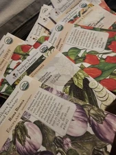 100 Seed Packets Assortment Of Veggies, Herbs, And Flowers packed for 2025