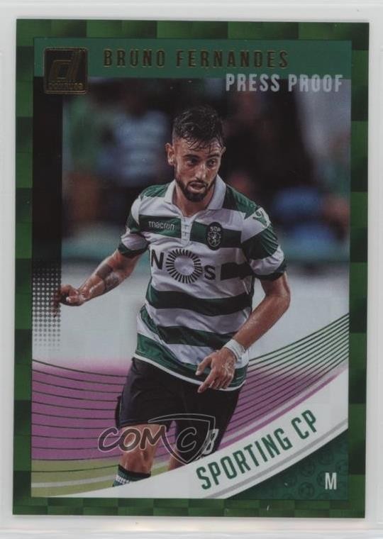 2018-19 Panini Donruss Press Proof Green Bruno Fernandes #59 k3f