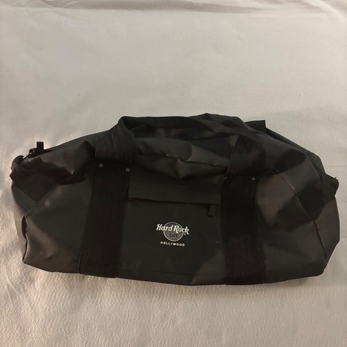 Hard Rock Cafe Hollywood  Black Heavy Canvas Duffel Bag No Strap