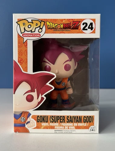 Funko Pop! Animation: Dragon Ball Z - Goku (Super Saiyan God) #24 [Vaulted]
