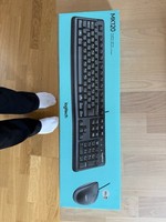 Logitech MK120 Tastatur Maus Set, Kabelgebunden, Schwarz