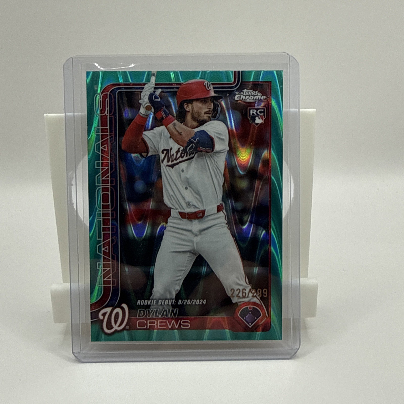 2025 Topps Chrome Update - Rookie Debut Dylan Crews Teal Raywave Refractor /299