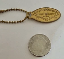 Vintage General Electric Erie Plant 50th Anniversary Key Chain 1960