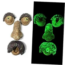 Garden Face Tree Decor Funny Garden Decor Hugger Art Glowing in The Dark for 