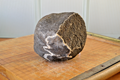 3.2 lb Banded Gneiss Metamorphic Rock Rough Cabbing Slab Display Mesabi Range MN - Picture 2 of 8